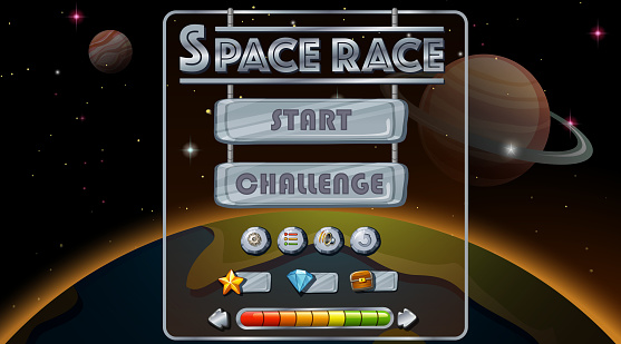 Space Rally Game Space Race Game Background Stock Illustration - Download Image Now ...