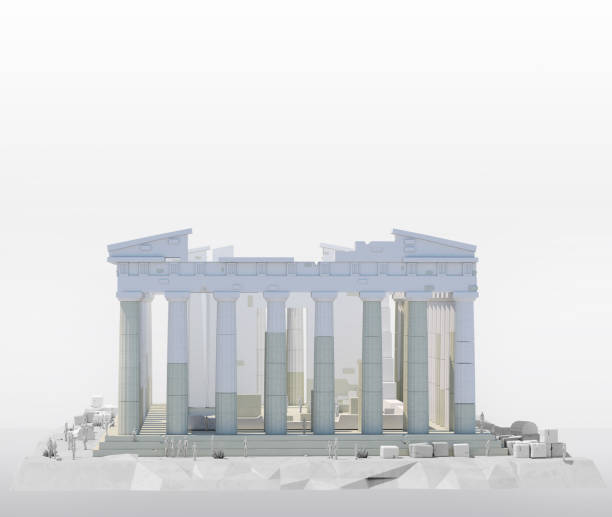 istock Famous Buildings VIII - Acropolis (Clear Scene/ Front View) 1197253038