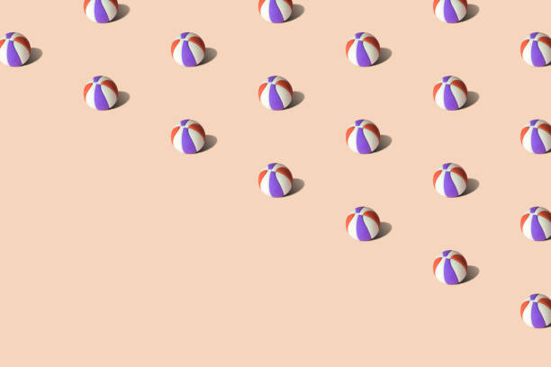 istock Abstract pattern texture made of basketballs or inflatable beach balls. 1197254059
