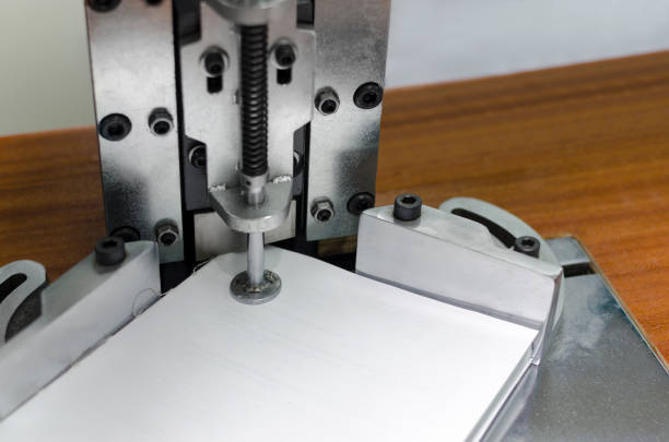 istock Offset print plant, book production finishing process. Selective Focus, Copyspace Background 1197255867
