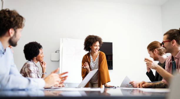 istock Collaboration and analysis by business people working in office 1197257801