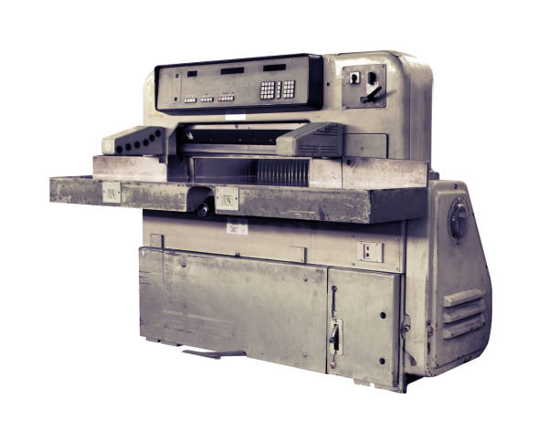 istock Vintage Paper cutting machine 1197258909