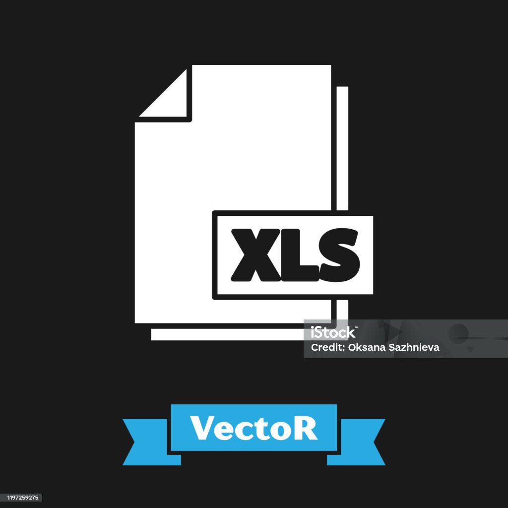 Белый Документ Файла Xls Скачать Значок Кнопки Xls Изолированы На.