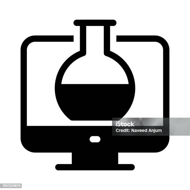 Beaker Computer System Layout Beaker Screen Stock Illustration - Download Image Now - Beaker, Biology ...