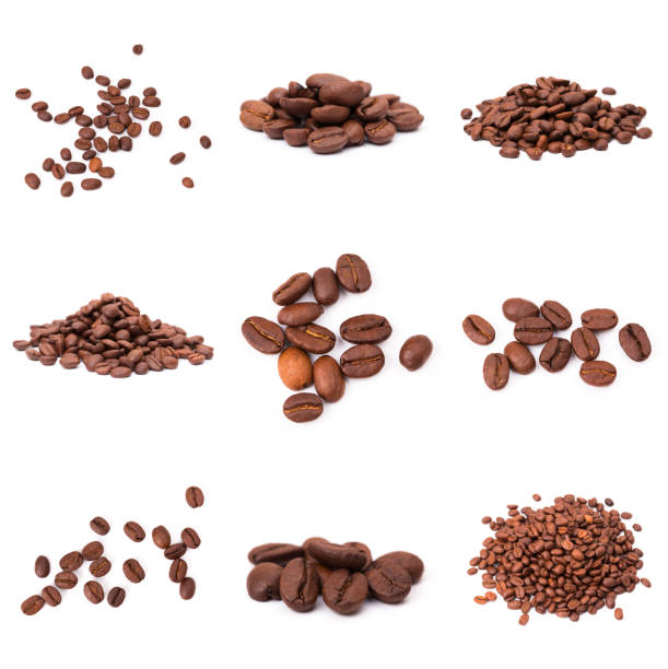 istock set of roasted coffee beans. Isolated on a white background. 1197263266