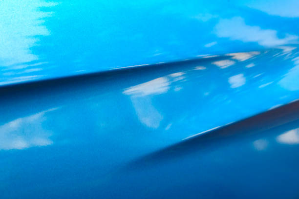 istock Detail on a modern compact SUV car in bright blue 1197264480