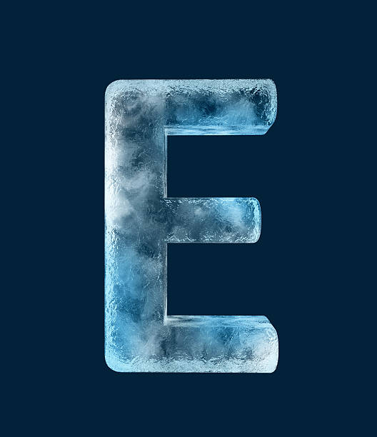 Icing alphabet the letter E stock photo