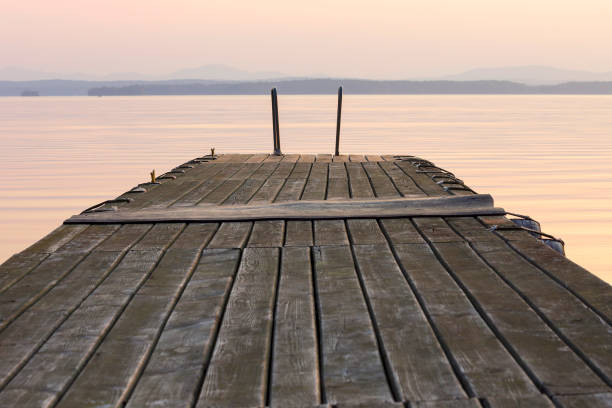 istock Pier in colorful sunset color 1197268822