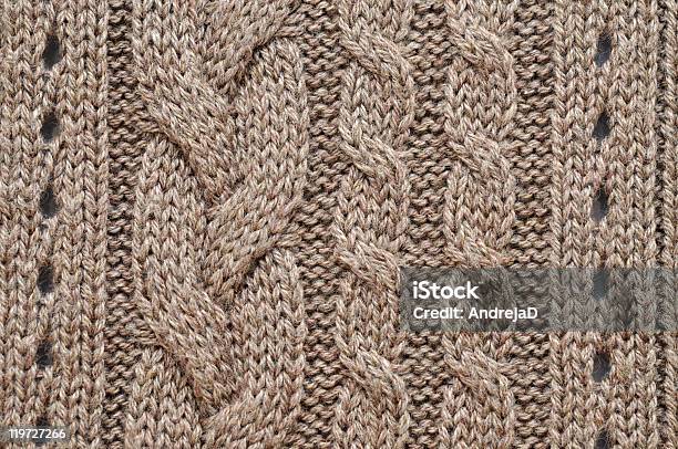 Knitted Background Stock Photo - Download Image Now - Abstract, Blanket, Brown