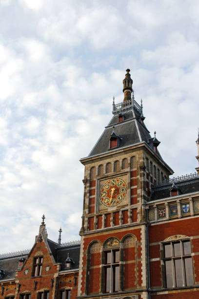 istock Amsterdam Central (Centraal) Railway Station during sunset 1197274464