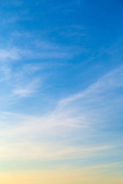 White clouds in blue sky at morning.