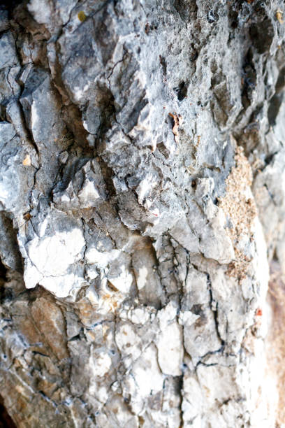 istock Texture of an old stratified rock 1197280537