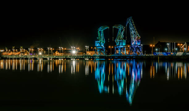 iluminações, roda gigante à noite"n - pomerania - fotografias e filmes do acervo