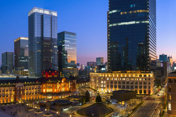 istock Tokyo station at dusk 1197294815