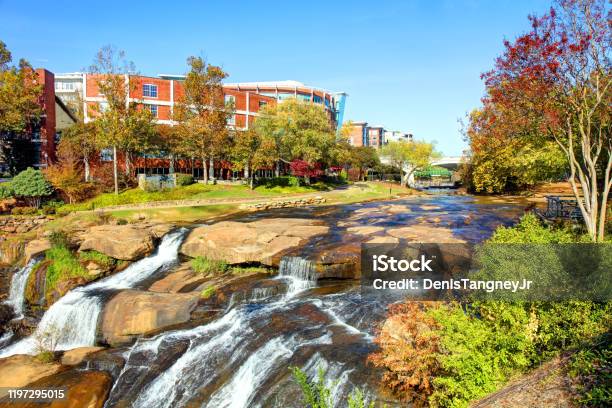 Falls Park On The Reedy In Greenville South Carolina Stock Photo - Download Image Now