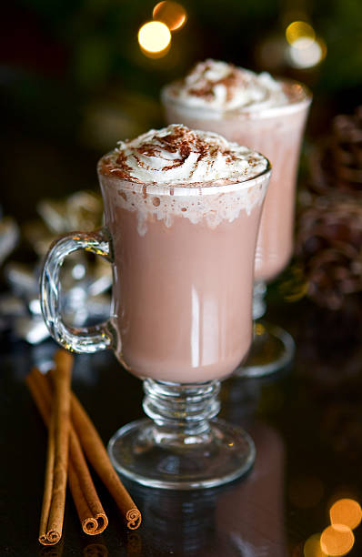 istock christmas relaxation - two cups of hot chocolate 119729560
