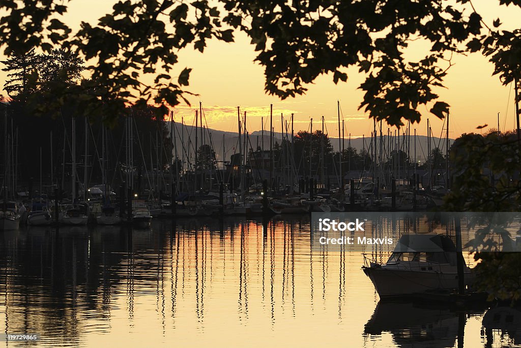 Early Morning Stanley Park Marina, Vancouver  British Columbia Stock Photo