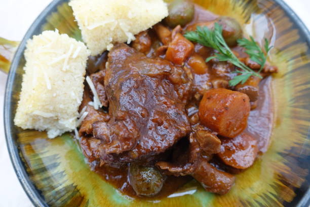 istock Daube Bourguignon with Wheat semolina polenta 1197299976