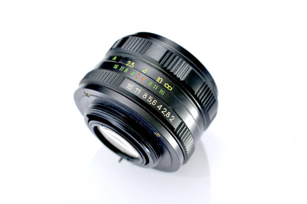 old manual photo camera lens image