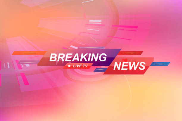 Breaking News template title with world map on background for screen TV channel. Flat vector illustration EPS10 Breaking News template title with world map on background for screen TV channel. Flat vector illustration EPS10. world title stock illustrations
