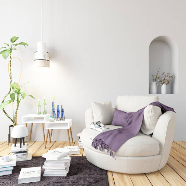 istock Interior with Armchair and Books 1197306984