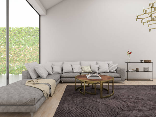 istock Modern Living Room with Corner Sofa 1197307284