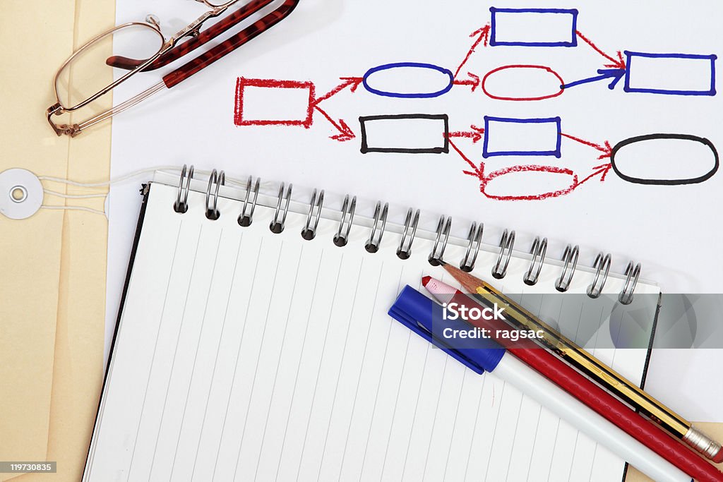 Process Flowchart Stock Photo Process Flow Diagram Stock Photo - Download Image Now - Blue, Business ...
