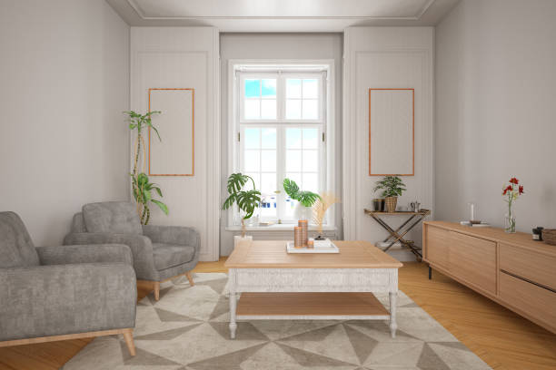 istock Modern Living Room with Sofa and Decorations 1197309942