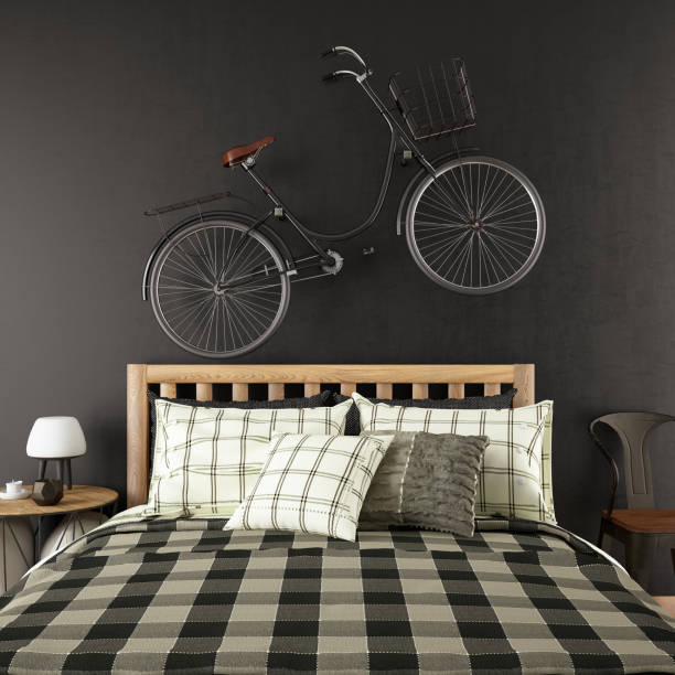 Loft Bedroom with Bicycle and Bed