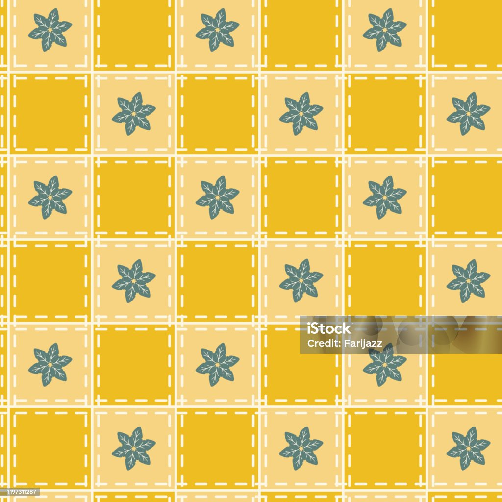 Chek's Pattern Design Floral Checks Vector Seamless Pattern Stock Illustration - Download ...