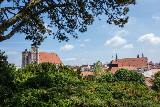 Panorama of Ingolstadt with church, Bavaria Germany Panorama of Ingolstadt with church, Bavaria Germany ingolstadt stock pictures, royalty-free photos & images