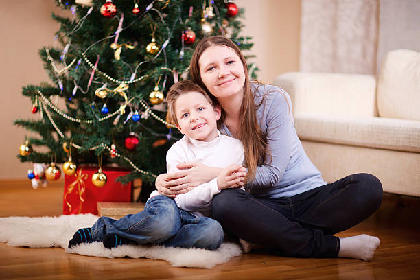 istock Mother and son at Christmas 119732161