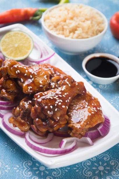 istock Asian spicy chicken wings 1197326341