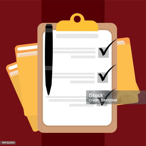 Check Work Board Work Environment Check List Stock Illustration - Download Image Now ...