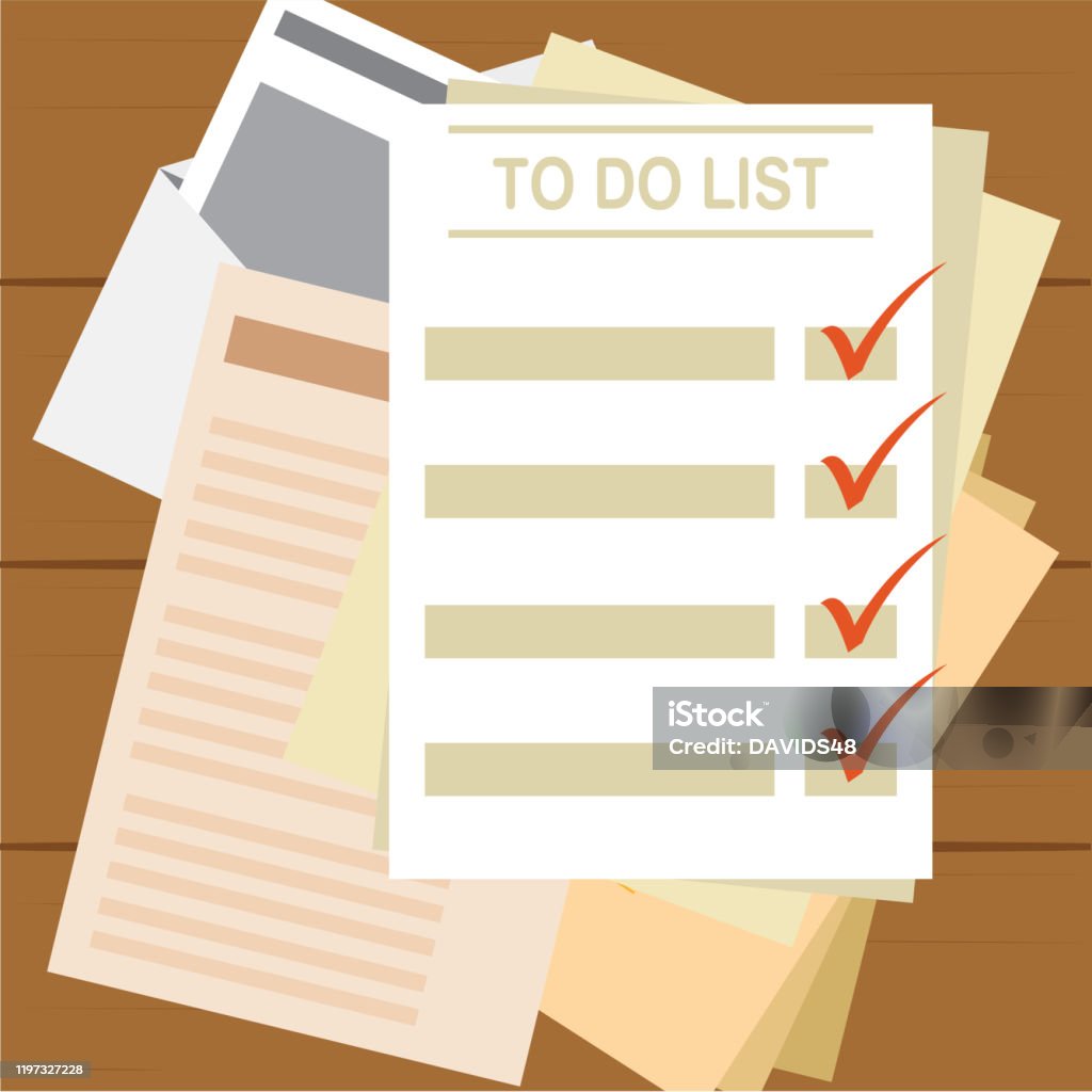 Check Work Board Work Environment Check List Stock Illustration - Download Image Now ...