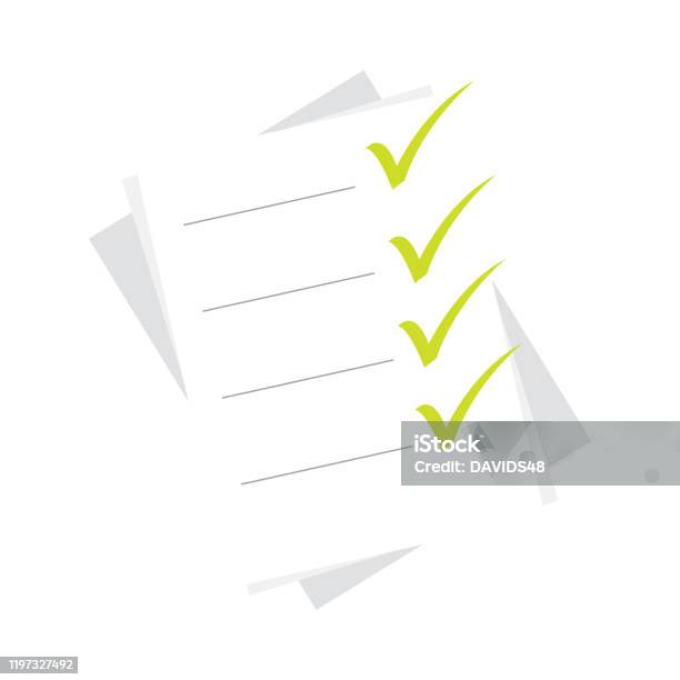 Activity Checpoint Activity Checklist Image Stock Illustration - Download Image Now ...