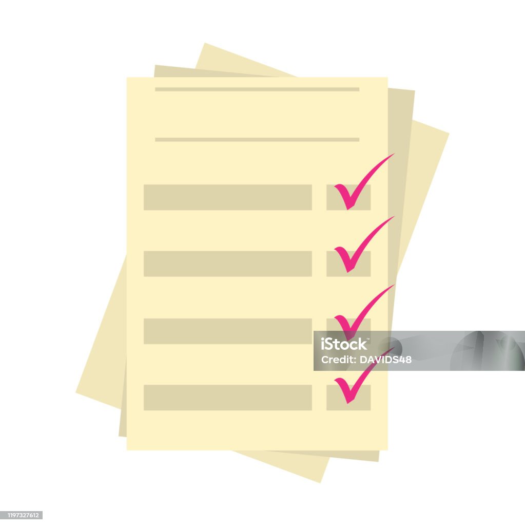 Activity Checpoint Activity Checklist Image Stock Illustration - Download Image Now ...