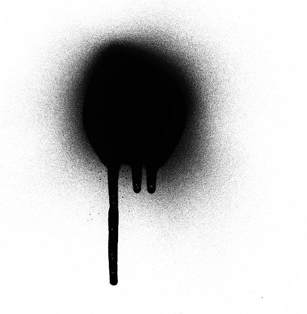istock A circle of spray paint with excess paint dripping down 119732911