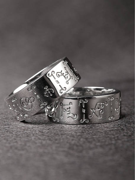 wedding bands stock photo