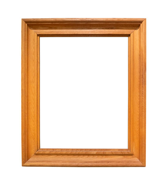 istock oak wooden brown wide picture frame cutout 1197330588