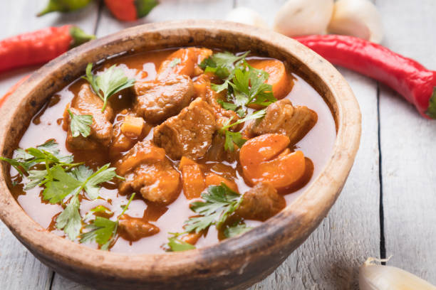 istock Beef goulash served in bowl 1197332987