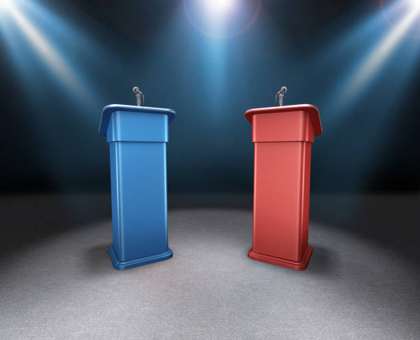 election podiums election podiums illustration debate stock illustrations