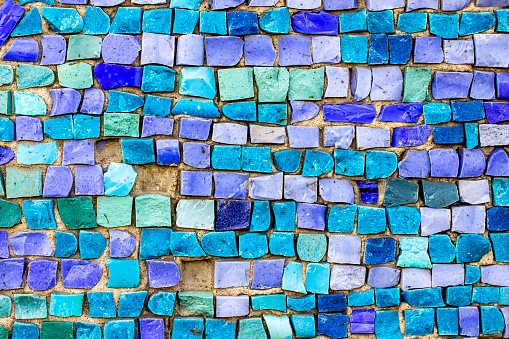 Colorful tile wall background