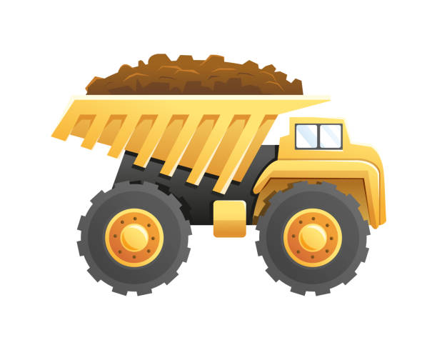 Vector Illustration Dump Truck Stock Illustration - Download Image Now - Dump  Truck, Cartoon, Truck - iStock