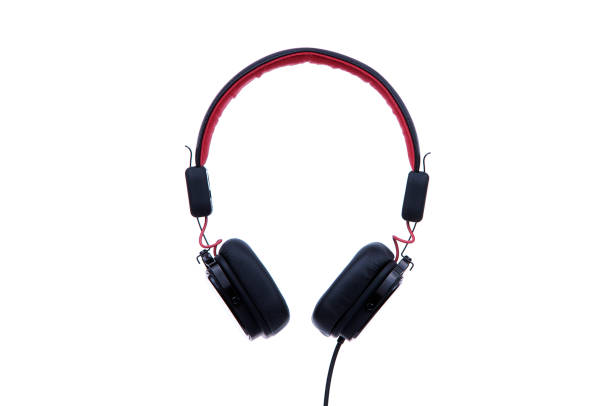 istock Black headphones isolated on white background. 1197345225