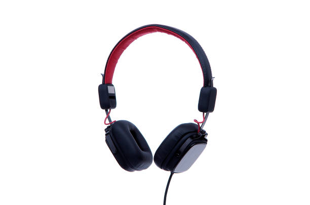istock Black headphones isolated on white background. 1197345226