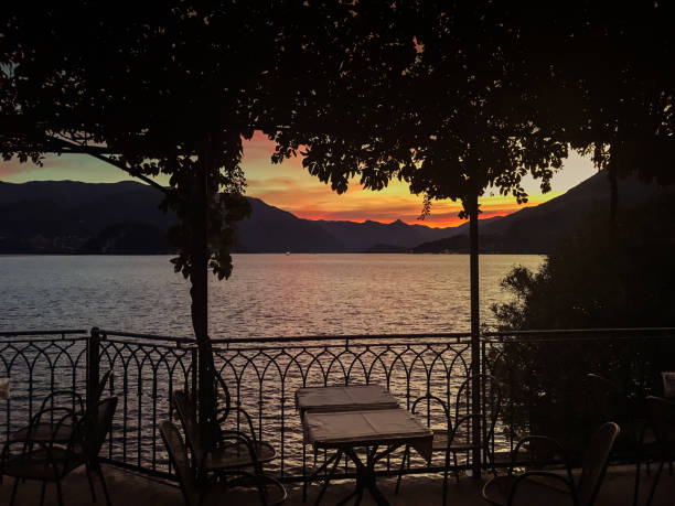 istock Magnificent view of Lake Como at sunset from a terrace 1197346227