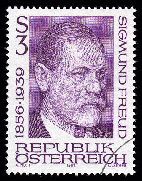 Austria Postage Stamp Sigmund Freud Austria vintage postage stamp showing an engraved portrait of the Austrian psychiatrist Sigmund Freud postmark photos stock pictures, royalty-free photos & images