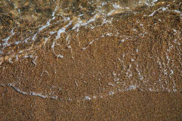 istock Abstract beach background texture with pebbles, sands and sea water in bodrum turkey 1197352086
