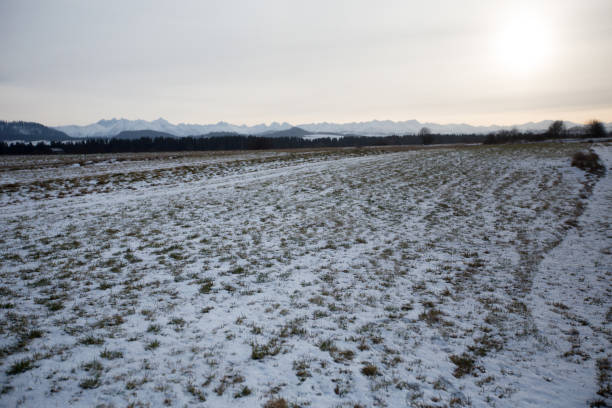 View to Podhale in winter
